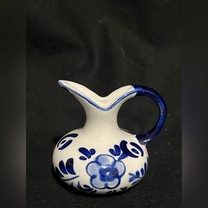 Artistic Blue and White Ceramic Vase